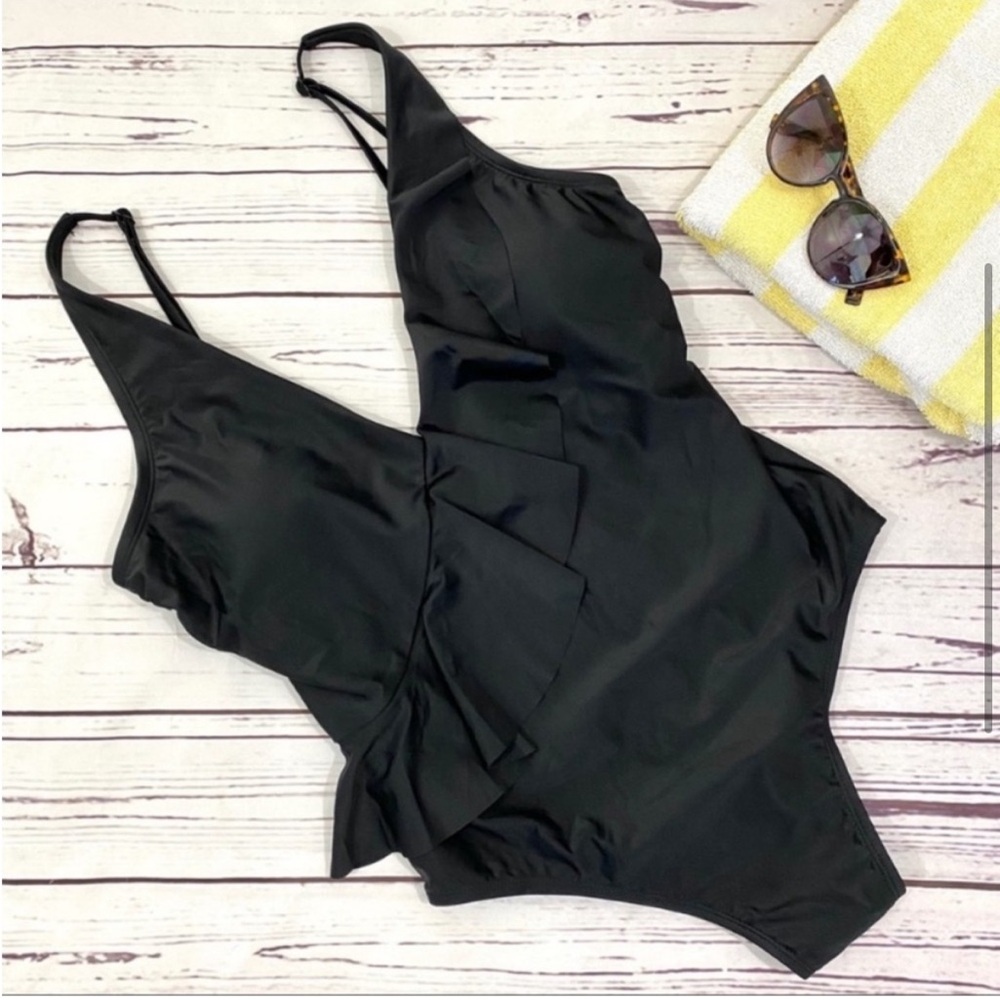 Kona Sol One-Piece Swimsuit with Ruffle Detail